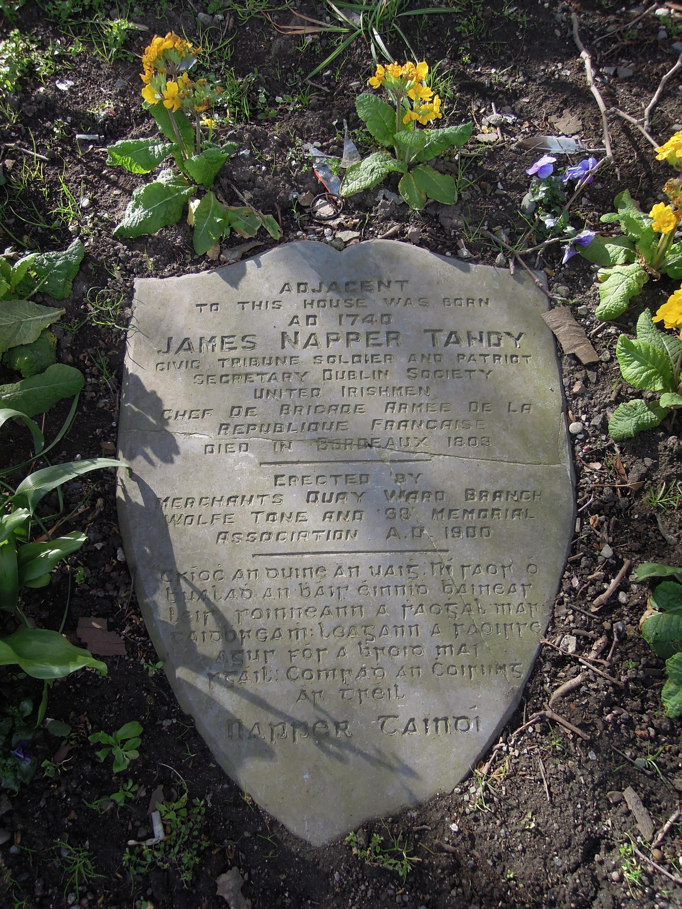The Birthplace of James Napper Tandy: Dublin City