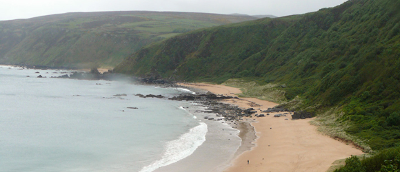 The Soft, Sandy Beach of Kinnagoe Bay: Mossy Glen, Co Donegal